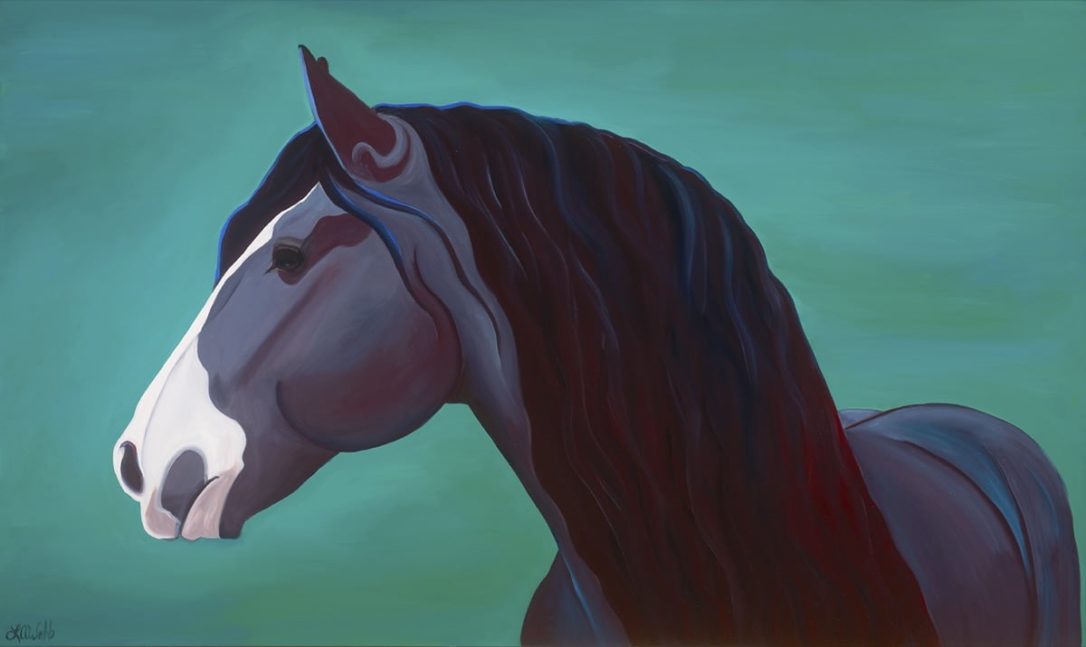 Profile of a horse.
