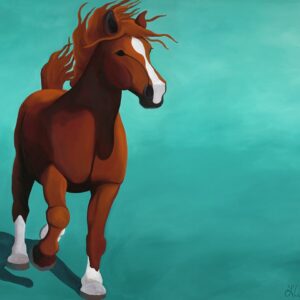 A horse running